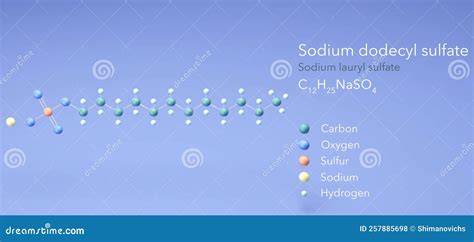 Sodium Dodecyl Sulfate SDS, Sodium Lauryl Sulfate SLS Molecule. It Is ...