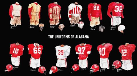 See how Alabama's uniform has changed | Alabama crimson tide football, Alabama football, Crimson ...