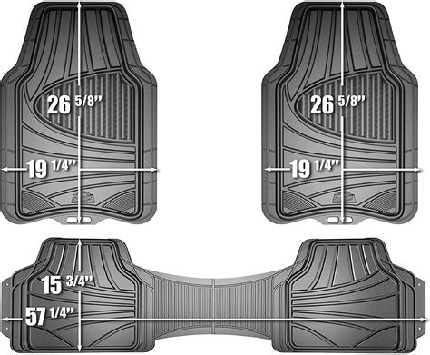 Armor All 3-Piece Gray Rubber Full Coverage Trim-To-Fit Floor Mats For — Goisco.com