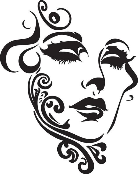 Women face tattoo design vector illustration 26261637 Vector Art at ...