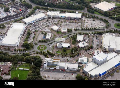 aerial view of the Coliseum Shopping Park, a shopping Centre in ...