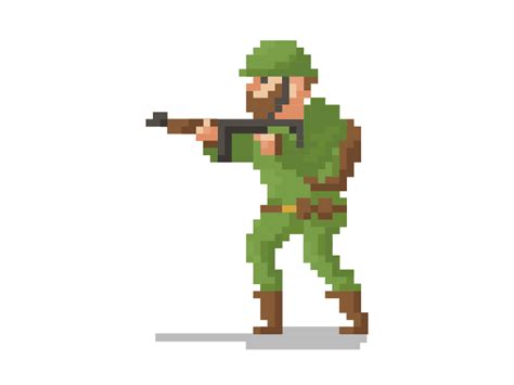 Pixel soldier by Johannes Fast on Dribbble