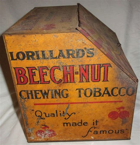 Rare Vintage Beech-Nut Chewing Tobacco Metal Store Display Tin Hinged Lid Box | #4455644066