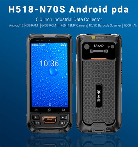 Jepower Pda 5 Inch Industrial Pda Android 12.0 Barcode Scanner Android Bluetooth 2D Barcode ...