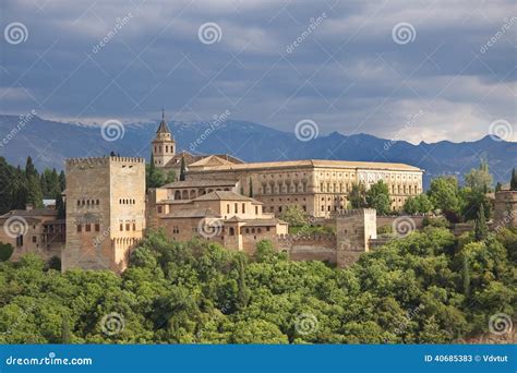 Alhambra Palace stock image. Image of architecture, panorama - 40685383