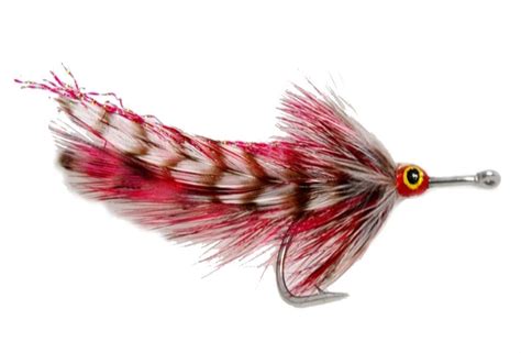 Tarpon Fly Big Eye Red Grizzly (3) – Dryflyonline.com