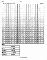 Coloring Squares Multiplication Pages sketch template