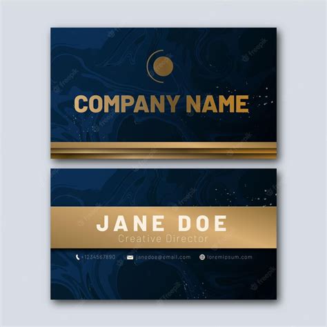 Free Vector | Gold foil business card template