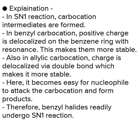 Explain primary benzylic halide shows higher reactivity by SN1 mechanism than other primary ...