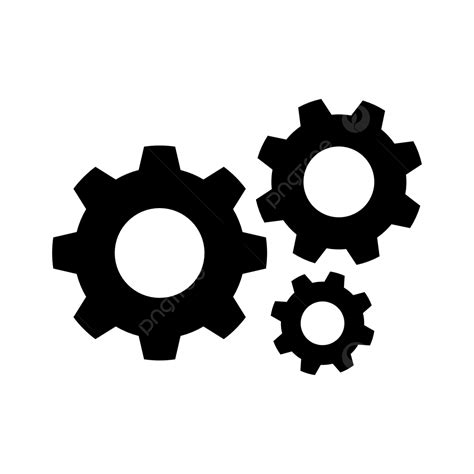 Three Gear Wheels Icon Flat Design Vector, Gear, Wheel, Engineering PNG and Vector with ...