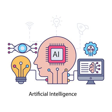 Artificial intelligence illustration, editable vector 4997822 Vector Art at Vecteezy