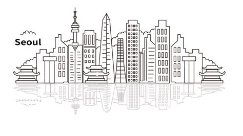 Seoul City Skyline South Korea, City, Korea, Skyline PNG and Vector with Transparent Background ...