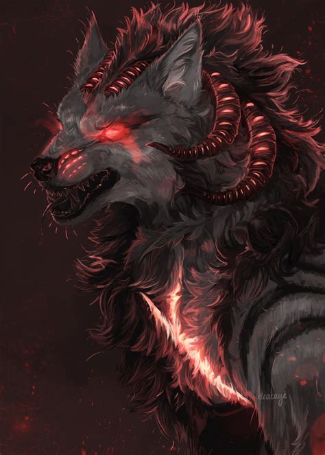 Demon Wolf Drawings