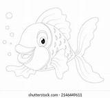 Funny Fish Coloring Book Pages Stock Vector Royalty Free 2146449611  sketch template