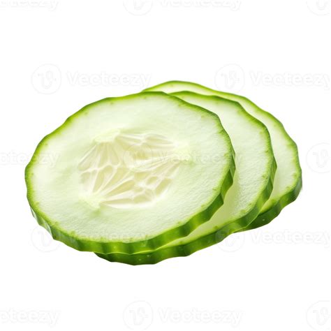 Cucumber slices isolated on transparent background, created with generative AI 27482981 PNG