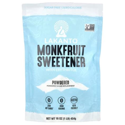 Lakanto, Monkfruit Sweetener with Erythritol, Powdered , 16 oz (454 g)