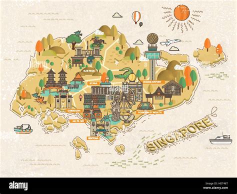 Singapore Landmarks Map