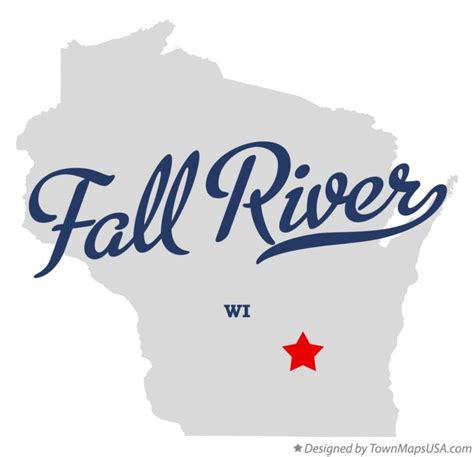 Map of Fall River, WI, Wisconsin