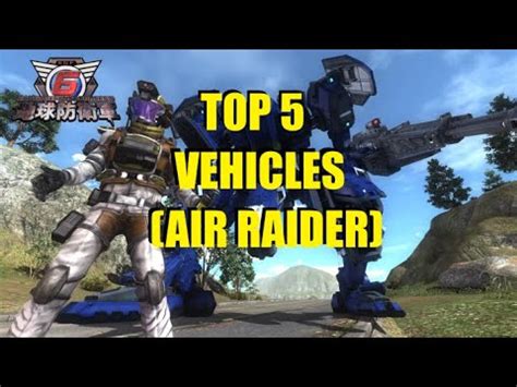 Top 5 "VEHICLES" for AIR RAIDER Earth Defense Force 6 (EDF 6) - YouTube