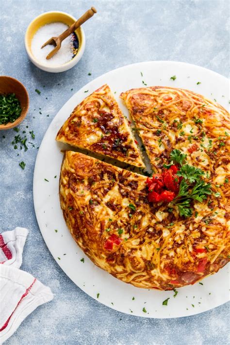 Leftover Spaghetti Pasta Frittata - A Communal Table