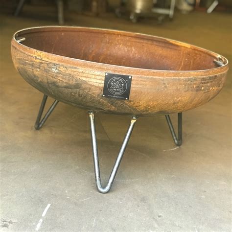 30" Elliptical Mid Century Modern Fire Pit