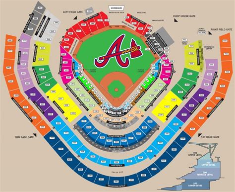 Braves Stadium Seating Chart Seat - Stadium Seating Chart