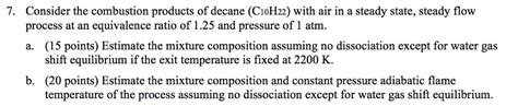 Solved Consider the combustion products of decane (C_10H_22) | Chegg.com