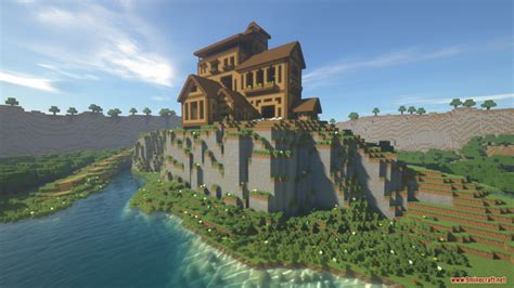 Cliffside Wooden Mansion Map 1.12.2, 1.12 for Minecraft - Mc-Mod.Net