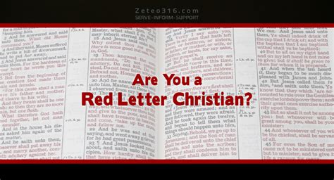 Are You a Red Letter Christian? - Zeteo 3:16