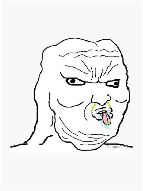 "Brainlet Wojak Meme Sticker" Sticker for Sale by PwnedGifts | Redbubble