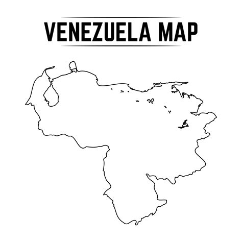 Outline Simple Map of Venezuela 3087785 Vector Art at Vecteezy