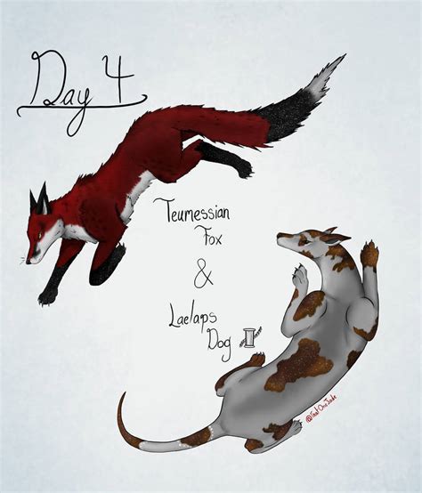 Day 4- Laelaps and the Teumessian Fox by ThatOneJade13 on DeviantArt