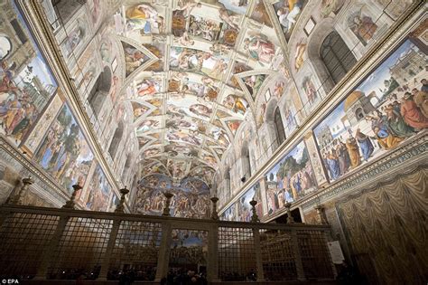 Vatican introduce new systems to protect Michelangelo's frescoes | Daily Mail Online