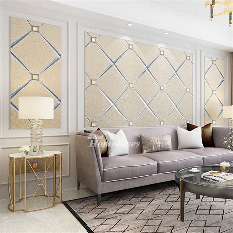 Luxury 3D Wallpaper With Rhinestone Modern Home Decor Changer Ideas Living Room