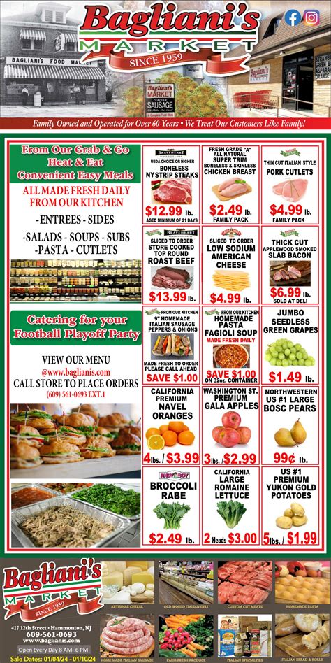 Weekly Ads Archives - Bagliani's Market