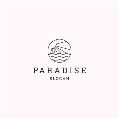 Paradise logo icon flat design template 13645338 Vector Art at Vecteezy