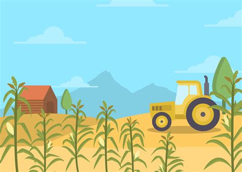 Flat Corn Field Vector Background 170655 Vector Art at Vecteezy