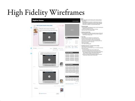 High Fidelity Wireframes