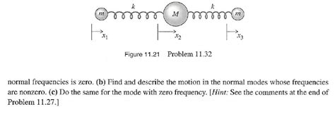 Solved 11.32 x*x As a model of a linear triatomic molecule | Chegg.com