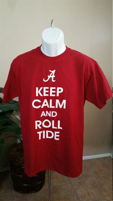 Keep Calm and Roll Tide Shirt FREE SHIPPING Alabama