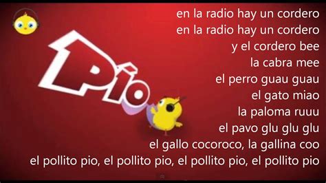 El Pollito Pio Letra