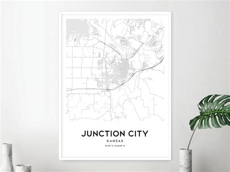 Junction City Map Print, Junction City Map Poster Wall Art, Ks City Map ...