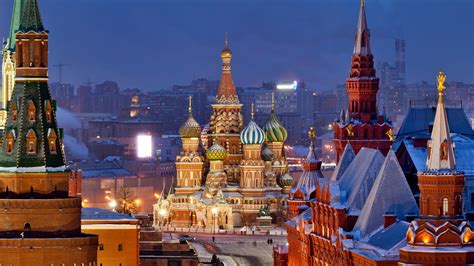city cityscape architecture birds eye view building rooftops moscow russia capital snow winter ...