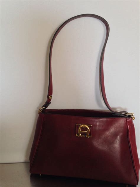 Vintage Etienne Aigner Leather Handbag / Oxblood Burgundy | Etsy