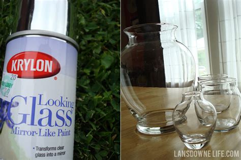 Making faux mercury glass with "looking glass" mirror paint - Lansdowne Life