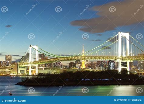 Tokyo City View,Rainbow Bridge Stock Photo - Image of asia, river: 31961234