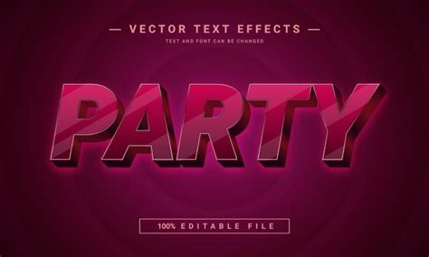 Premium Vector | Party editable font effect design