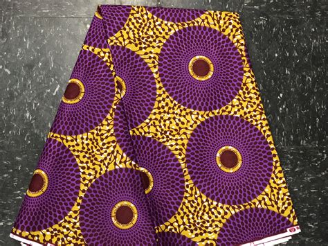 African Fabric, African Materials, Ankara, Wax Print - Purple and Gold | African fabric, African ...