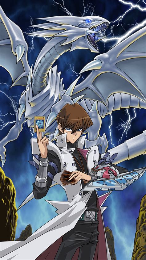 Kaiba and Blue-Eyes Phone Wallpaper 1 by CrimsonDragon01 on DeviantArt