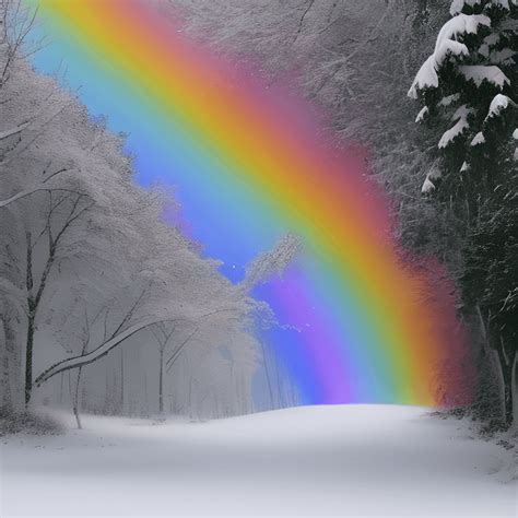 Snow Rainbow Graphic · Creative Fabrica